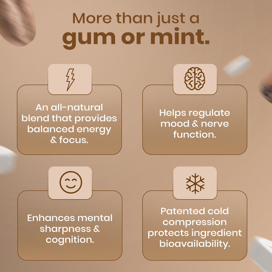 Neuro Energy & Focus Caffeine Gums (Pack of 2) - Iced Coffee