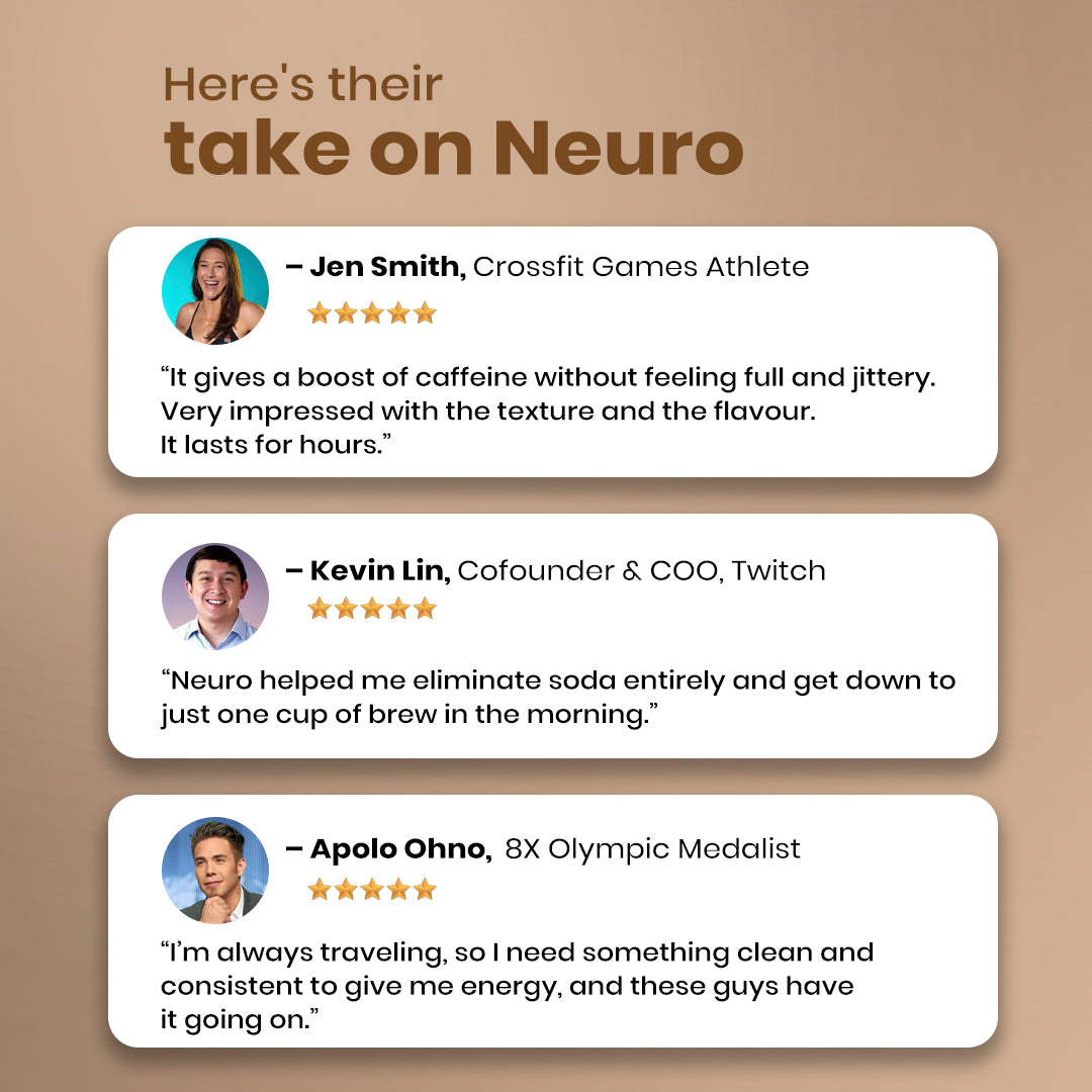 Neuro Energy & Focus Caffeine Gums (Pack of 2) - Iced Coffee